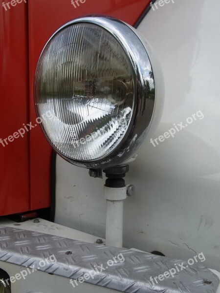 Auto Oldtimer Fire Red Spotlight