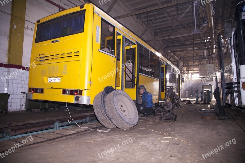 Bus Wheel Repair Shop Free Photos