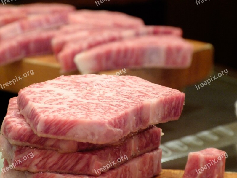 Meat Beef Kobe Beef Raw Food