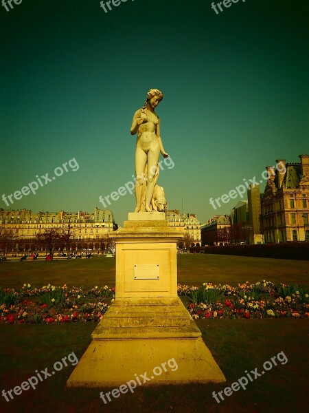 Paris Statue France Park Free Photos