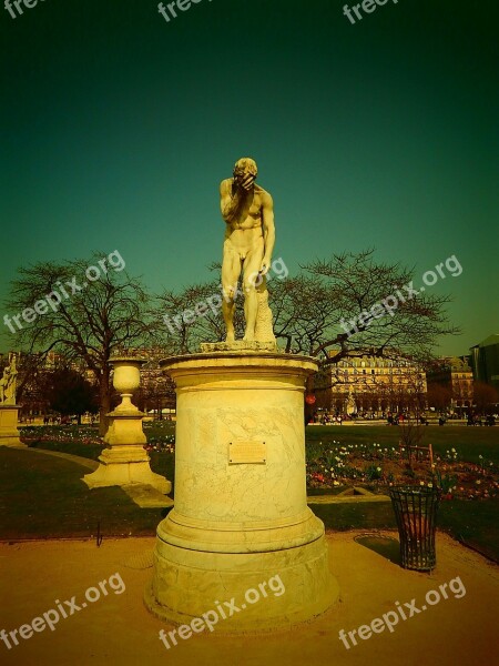 Paris Statue France Park Free Photos