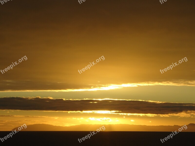 Catalina Sunset Gold Clouds Free Photos