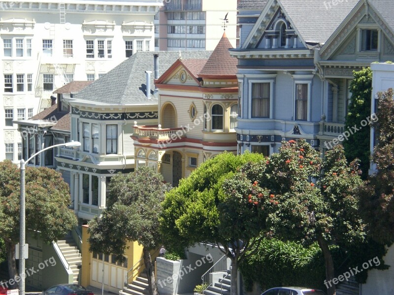 Victorian House Painted Ladies San Francisco California Free Photos