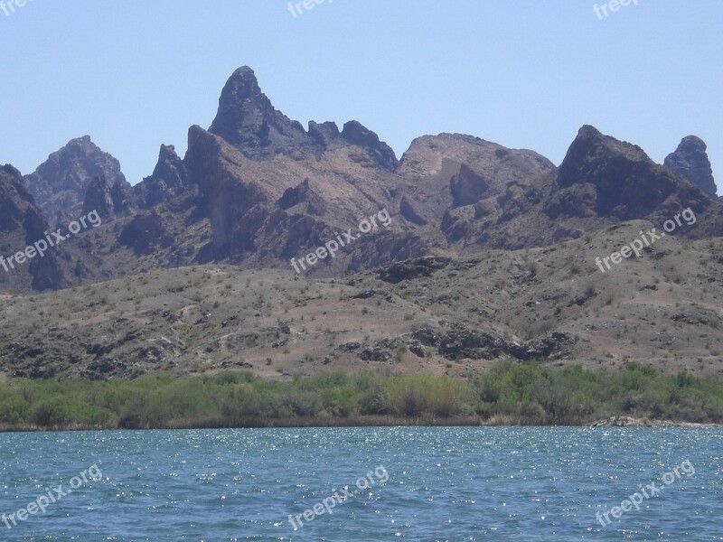 Colorado River Arizona Peaks Free Photos