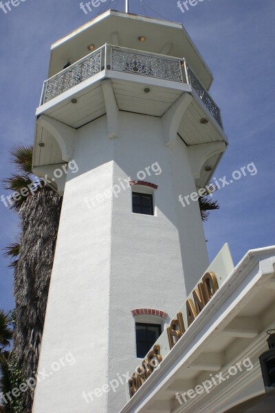 Lighthouse White Beacon Sky Free Photos