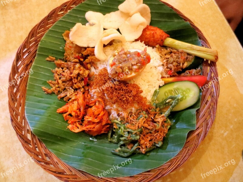 Nasi Padang Food Dish Indonesian Cuisine Free Photos