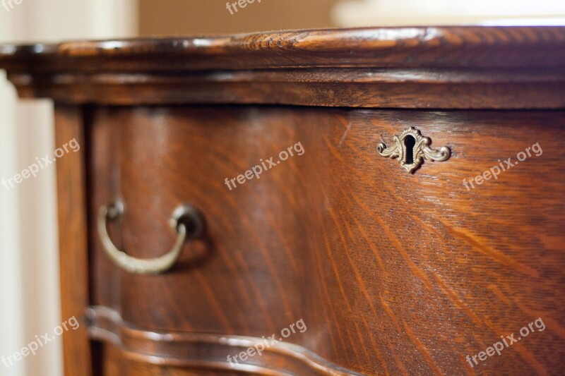 Key Hole Dresser Antique Wood Free Photos