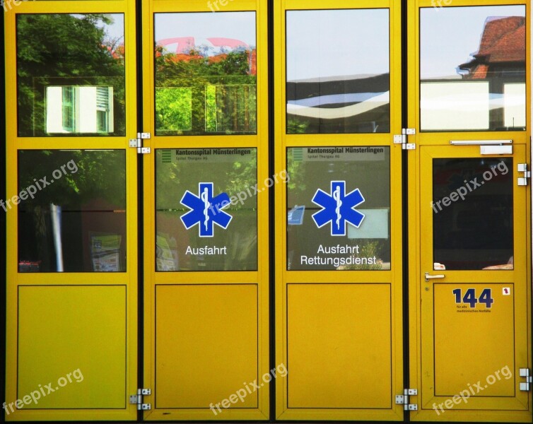 Doors Yellow Glass Mirroring Gate