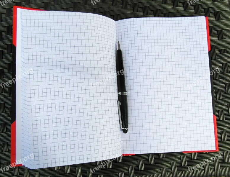 Notebook Notes Black Open Pen