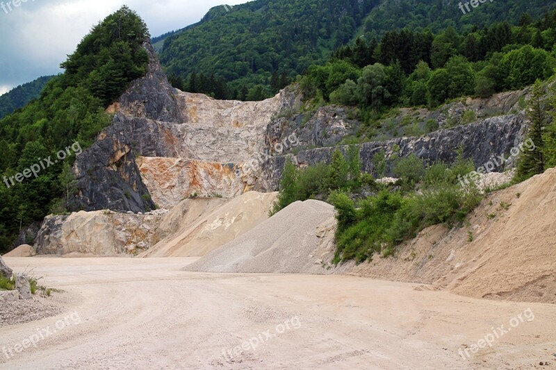 Quarry Quarrying Stones Crash Overburden