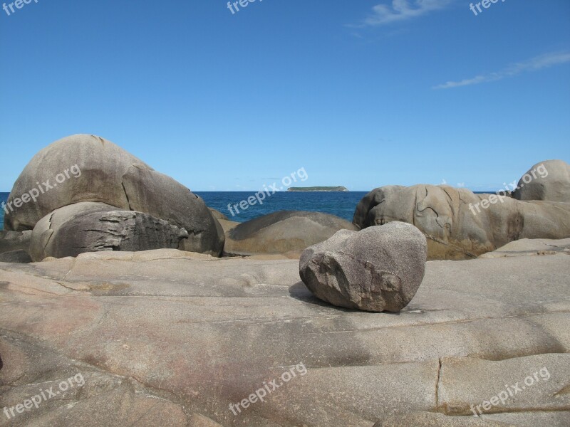 Rocks Sea Coastline Rocky Shore Line Ecology