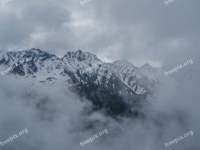 Grossglockner Austria Salzburger Land Mountains Clouds