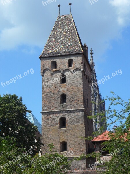 Metzgerturm Tower Building Ulm Sky