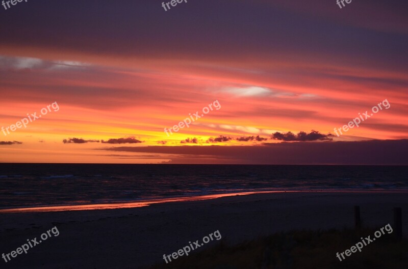 Sunset Sea Sky Beach Summer