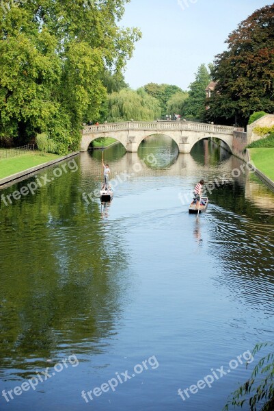 Punt Bridge Cambridge River Punting