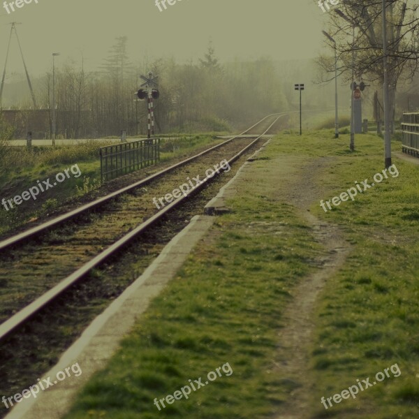 Landscape Tracks Sky The Background View