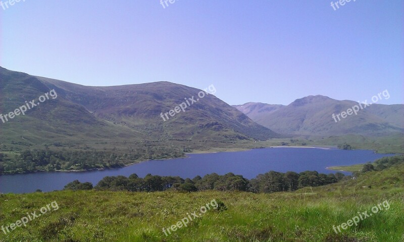 Scotland Loch Loch Affrich Summer Scottish