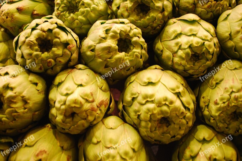 Artichokes Vegetables Green Power Free Photos