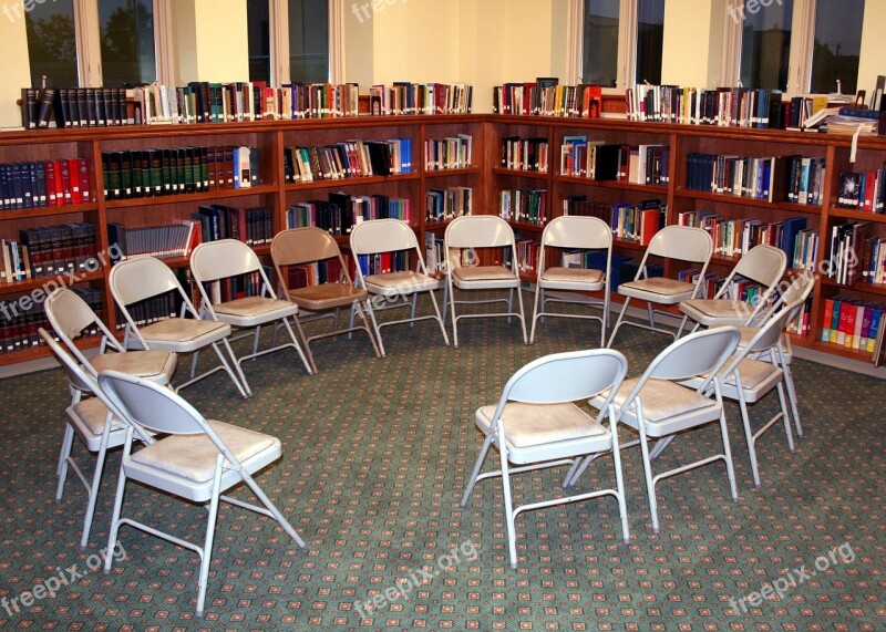 Chairs Circle Library Discussion Education