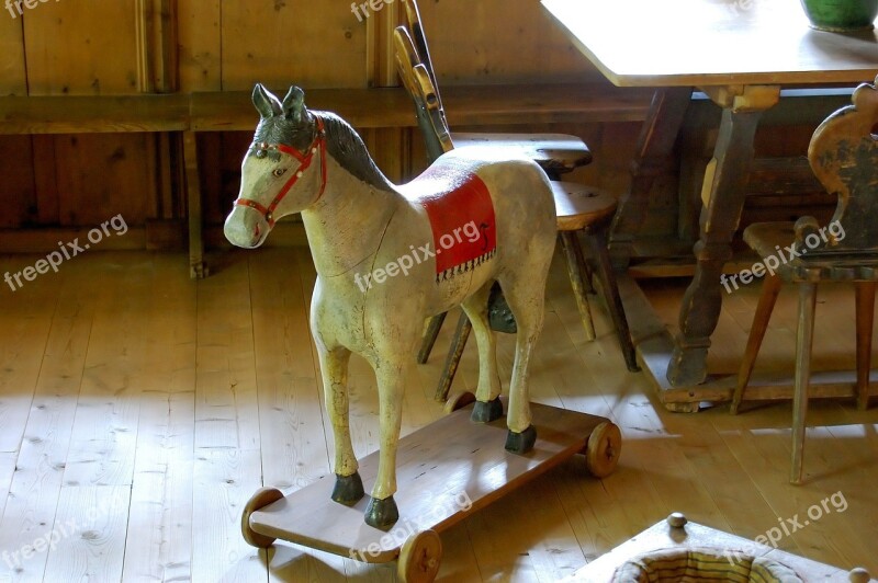 Wooden Horse Farmhouse Old Sun Toys