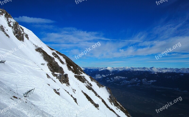 Innsbruck Mountains Snow Panorama Landscape