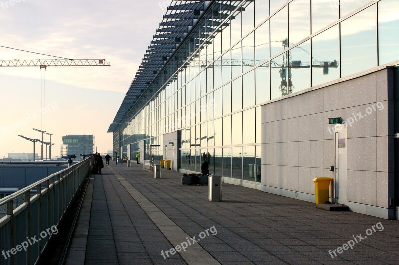 Airport Frankfurt Observation Deck Perspective Lines