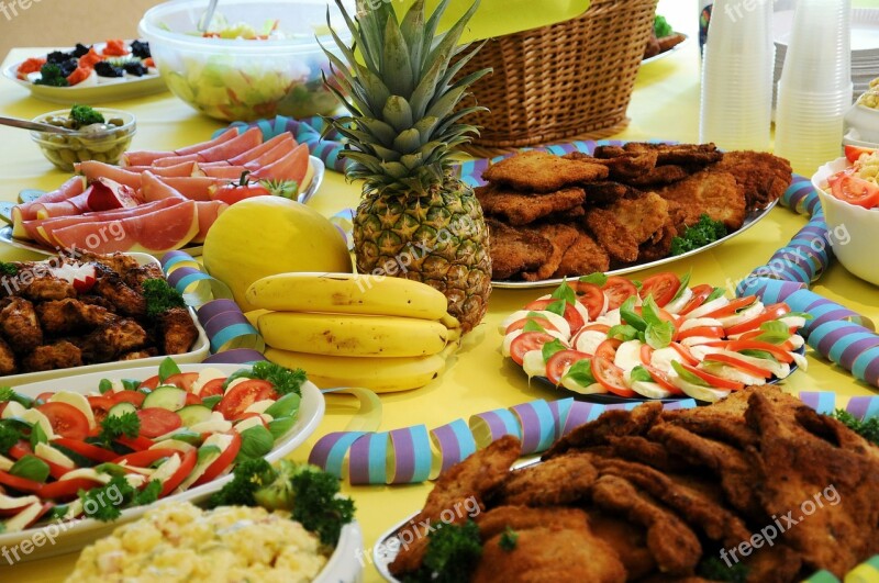 Buffett Pineapple Bananas Yellow Cold Plate