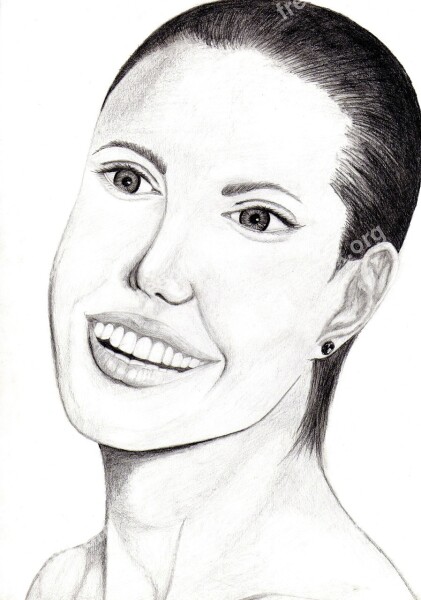 Angelina Jolie Drawing Art Free Photos