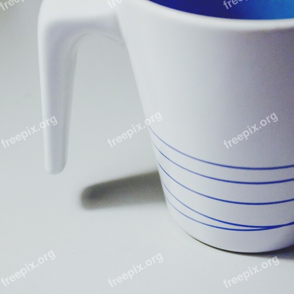 Cup Ikea Minimalist White Blue