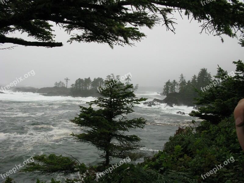 Storm Waves Tofino Vancouver Island Pacific