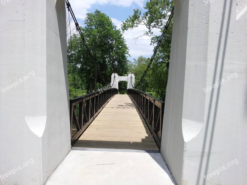 Bridge Suspension Bridge Park View Of Bridge Scenery