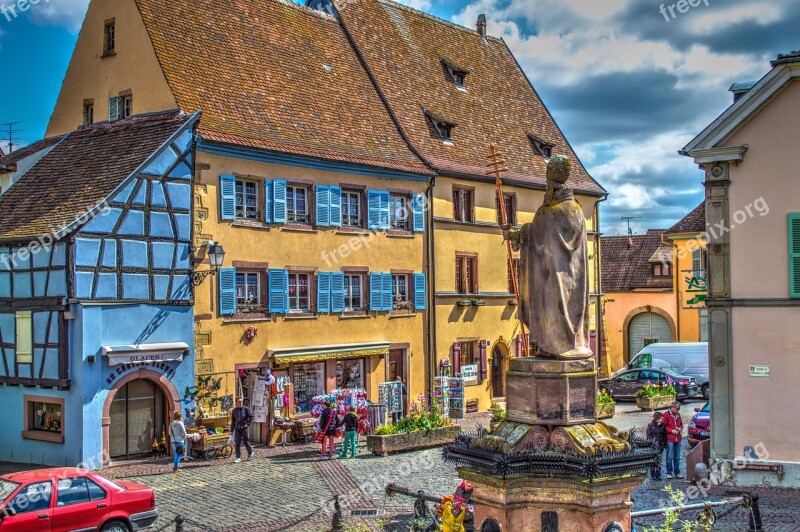 Equisheim Alsace France Historic Center Church