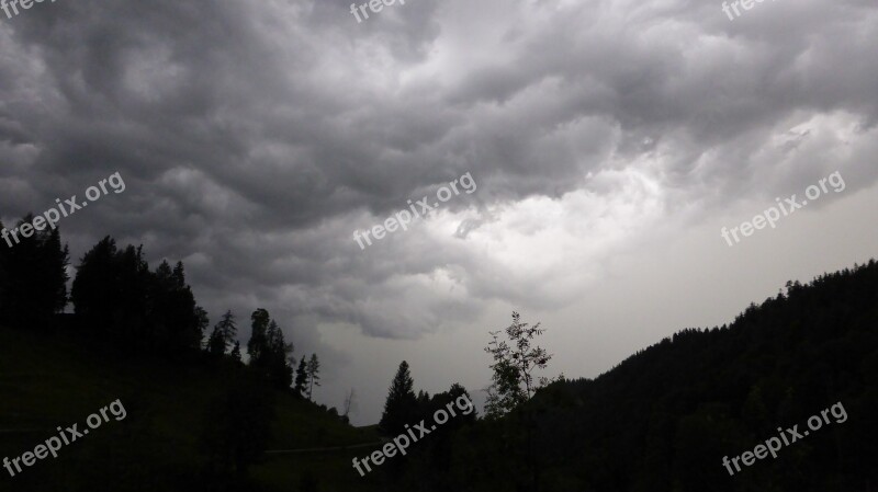 Gewitterstimmung Nature Clouds Landscape Rain Clouds