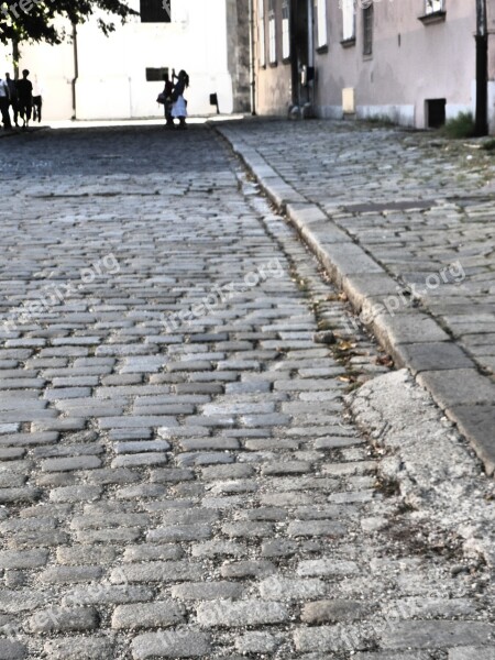 Paving Stones Road Away Pattern Paving Stone