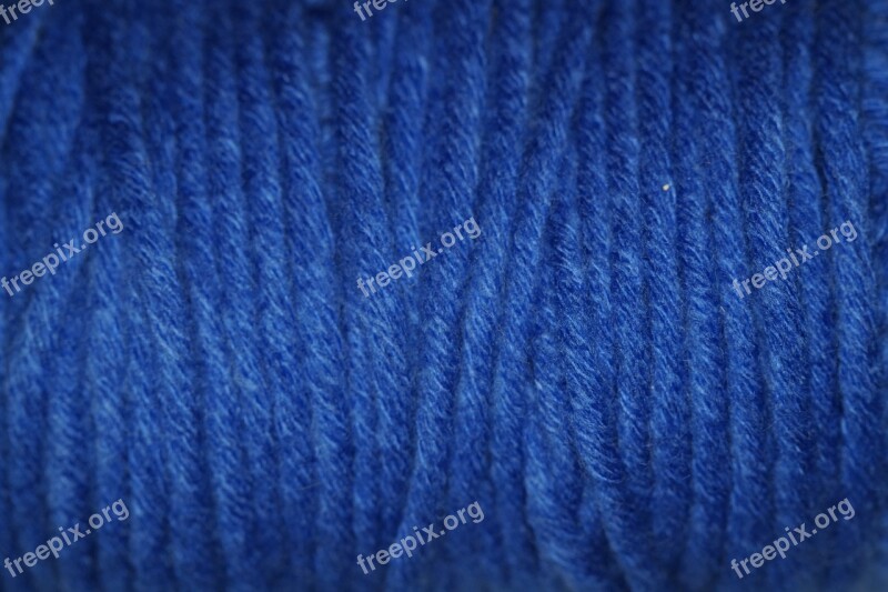 Blue Wool Structure Texture Woollen