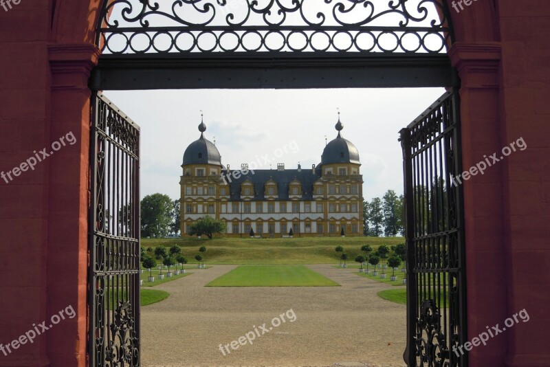 Schloss Seehof Gateway Arch Views Blacksmithing Memmelsdorf Archway