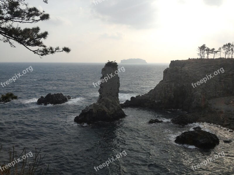 Jeju Island Island Sea Free Photos