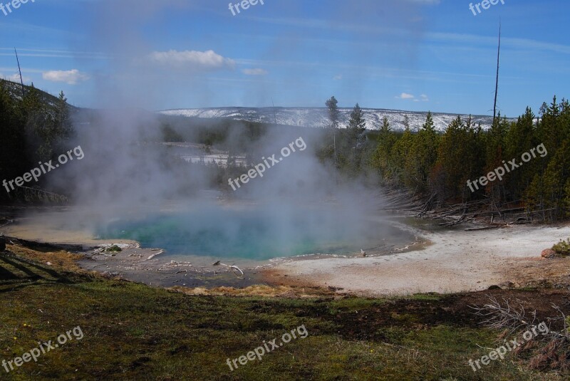 Yellowstone Park Water National Park Nature