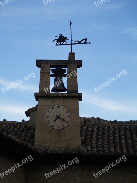 Albarracin Teruel Clock Medieval Free Photos