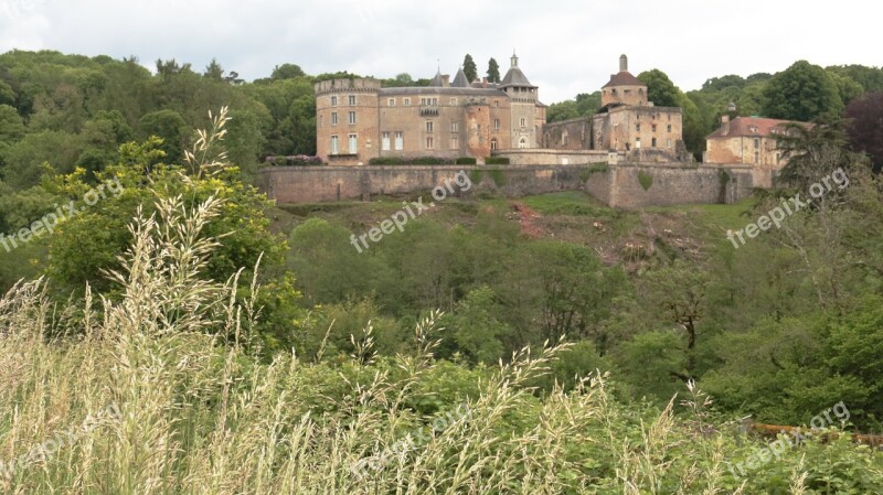 Castle France Architecture Valley Cure Chastellux-sur-cure