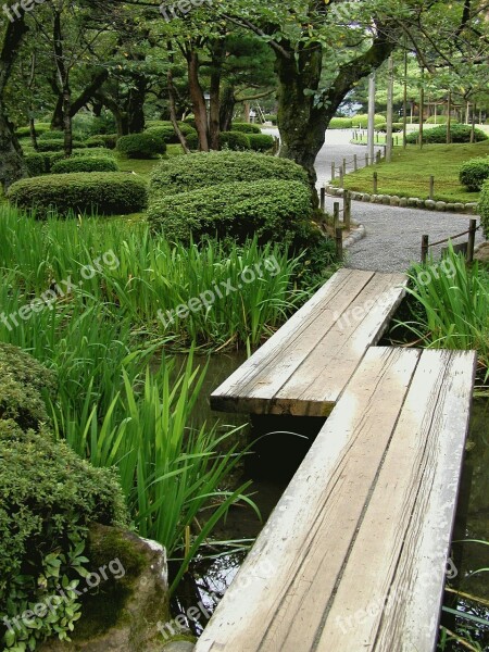 Japan Kanazawa Park Garden Bridge