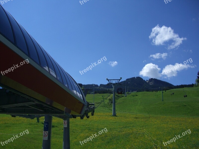 Alpine Pointed Allgäu Alpspitzbahn Nesselwang Sky Blue