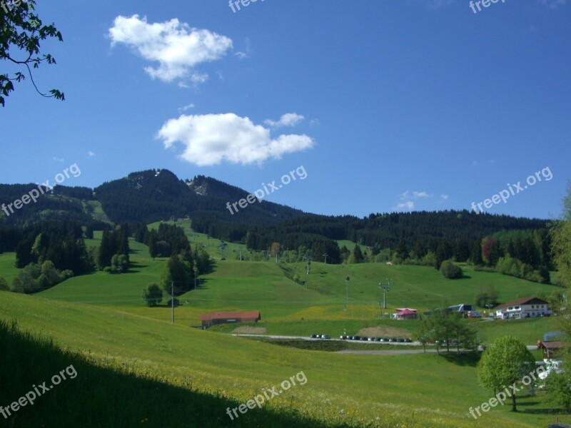 Alpine Pointed Allgäu Alpspitzbahn Bottom Station Nesselwang