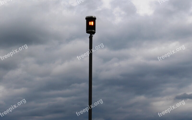 Sturmwarnung Flash Light Lake Constance Clouds Heavy Sky Free Photos