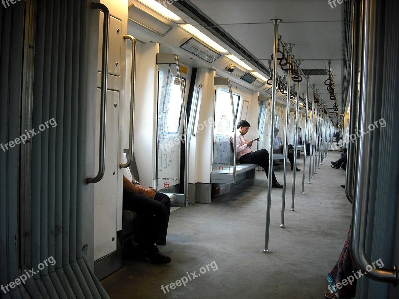 Metro New Delhi Subway Train India