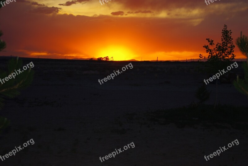 Sunset Golden Sunset Landscape Golden Glow Free Photos