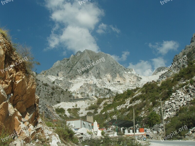 Italy Carrara Marble Mountains Outside