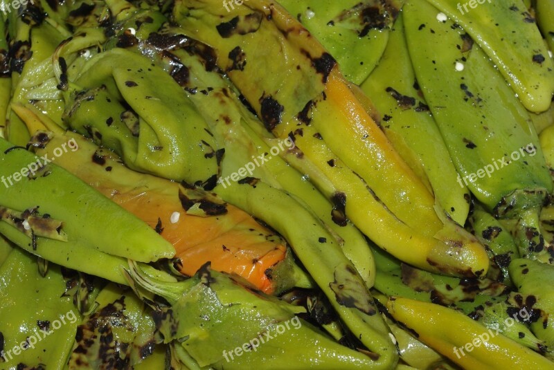 Green Chilies Spices Food Flavor Hot