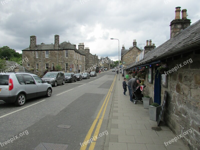 Scotland Pitlochry Street Road Road Marking