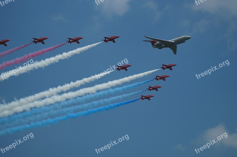 The Red Arrows Royal Air Force Raf Waddington Flight Formation Formation Flight